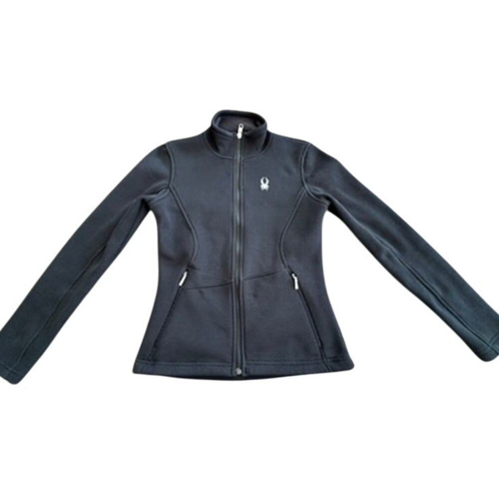 "SPIDER" Womens Long Sleeve Zip Up Mesh Jacket SZ S Athletic Hiking Comfort Warm